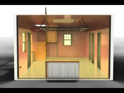 Hall Interior Design without Furnitures 3D model