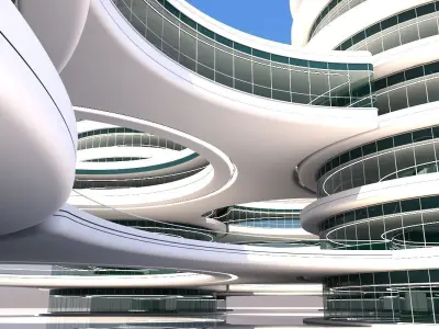 Futuristic Building 101 3D model