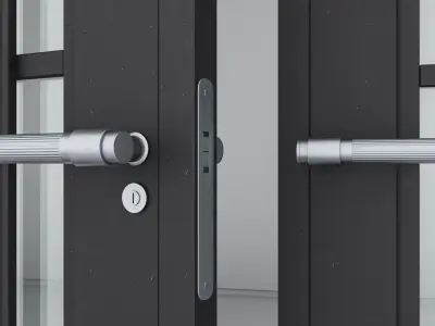 Aluminium door 306 3D model