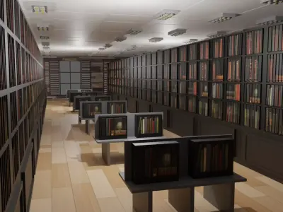 Book Store Low-poly 3D model