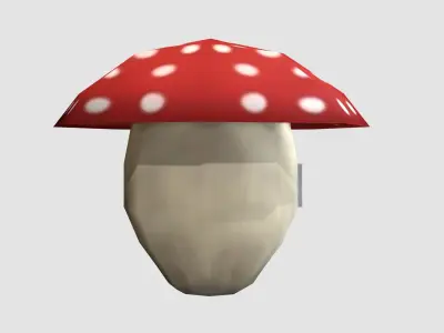 little mushroom house  Low-poly 3D model
