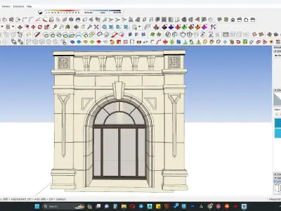 Entrance arch 3d model 3D model
