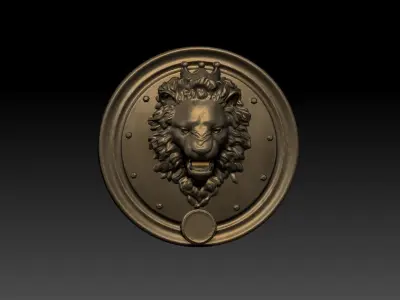 Lion Head Door Knocker  3D print model