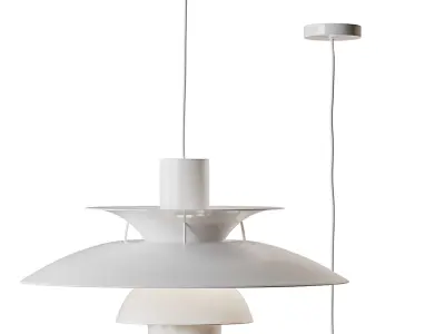 PH 5 pendant lamp monochrome 3D model