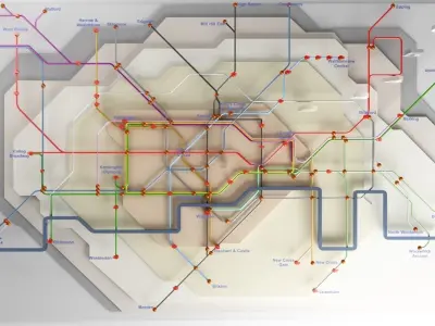 London Underground Map 3D 3D model