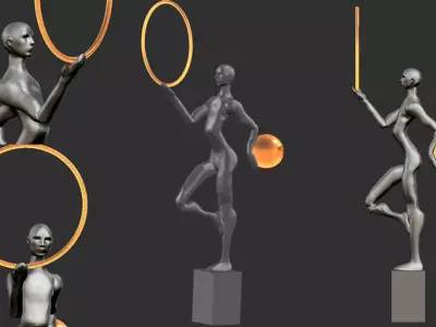  LAMP STATUE MODERN SCULPTURE 3D print model