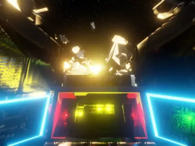 meteor model for scifi animations Low-poly 3D model