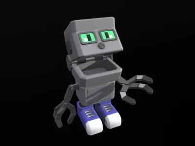Stylized Robot Game-ready Model Low-poly 3D model