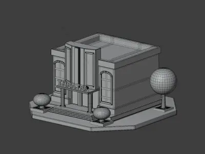 Theater 3D Illustration 3D model