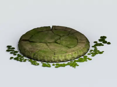 Kasyapa Buddha - Lotus seat 02 3D model