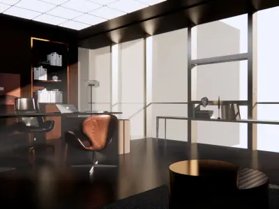 Morden office interior 3D model
