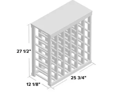 Karnes Wood Floor Wine Bottle Rack 3D model