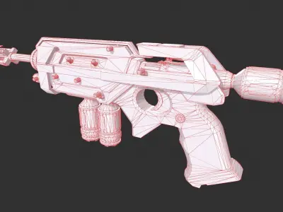 Sci-fi Harpoon Low-poly 3D model