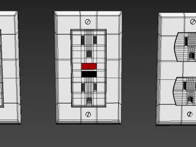 3D Electrical Outlets US 3D model