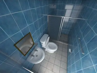 Realistic Bathroom toilet - toilet Low-poly 3D model