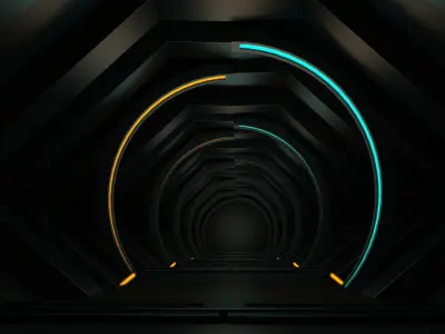 Sci Fi Tunnel 3D model