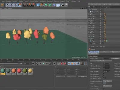 Cartoon Fluid Trees Pack  Low-poly 3D model
