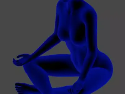 Human Figure Meditating 3D model