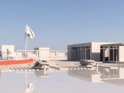 University High School Exterior interior  furniture 3D model