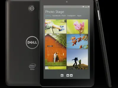Dell Venue 8 tablet Low-poly 3D model