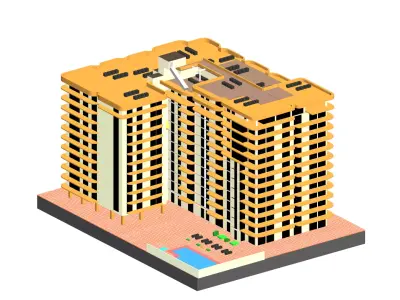 Champlain Towers South Florida 3D model