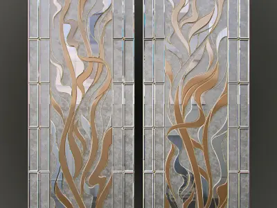 Stained glass fire 3D model