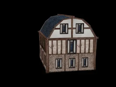 medival house  Free low-poly 3D model