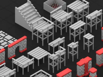 300 Basemesh city Collection 3D model