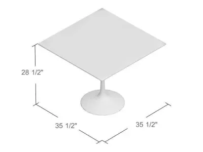 Adreille Pedestal Dining Table 3D model