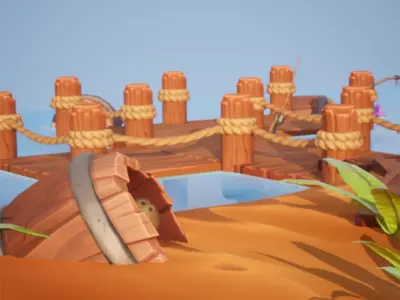 Stylized Sandy Beach 3D model