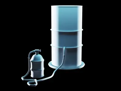 Sci-Fi Spaceship Capsule Cyberpunk Laboratory Low-poly 3D model