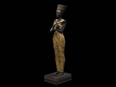 Nefertitti Standing Statue Low-poly 3D model