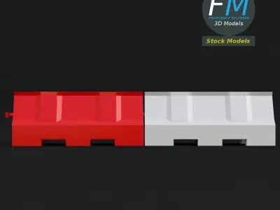 Plastic barriers 3D model