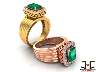 0243 - Gold Cocktail Ring - JCADHub 3D print model