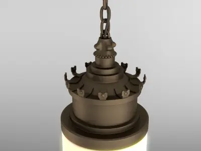 Art Deco Ceiling Light 3D model