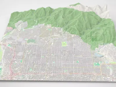 Cityscape Altadena Los Angeles County California United States 3D model