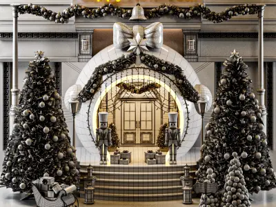 Magical Christmas Ornament Entrance 3D model