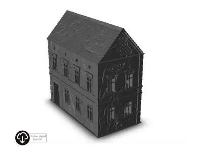 House 5 with windows 3D print model
