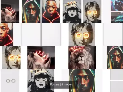 Posters 3D Model Pack