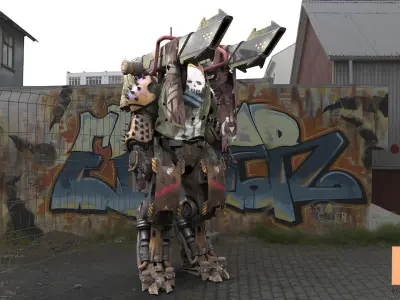 SCI-FI Characters 02 TITAN Low-poly 3D model