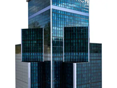 Central Tower Low-poly 3D model