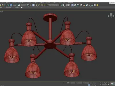 Modern Creative Macaron Pendant Light Low-poly 3D model