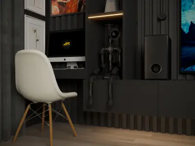 Dark Bedroom  3D model