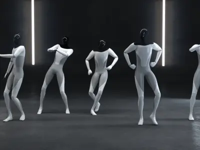 Tesla bot dancing 3D model