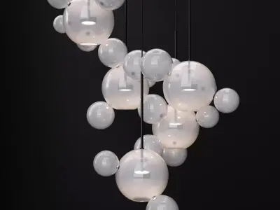 Giopato and Coombes BOLLE 24 bubble FROST  BLACK 3D model