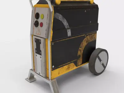 Sci-fi Power Generator Low-poly 3D model