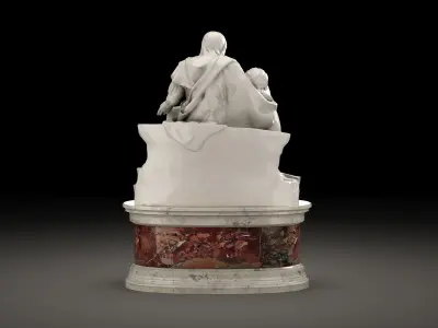 Pieta by Michelangelo Low-poly 3D model