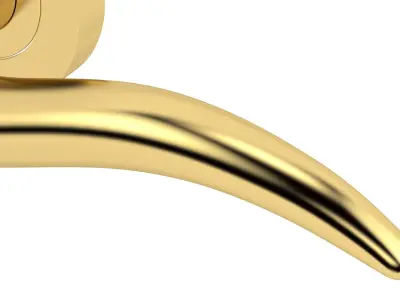 Barcelona Door Handle Brass 3D model