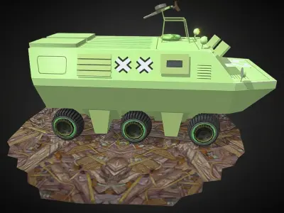Armoured Vehicle Low-poly 3D model