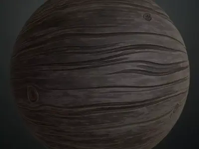 Natural Dark Wood Grain PBR Seamless Texture